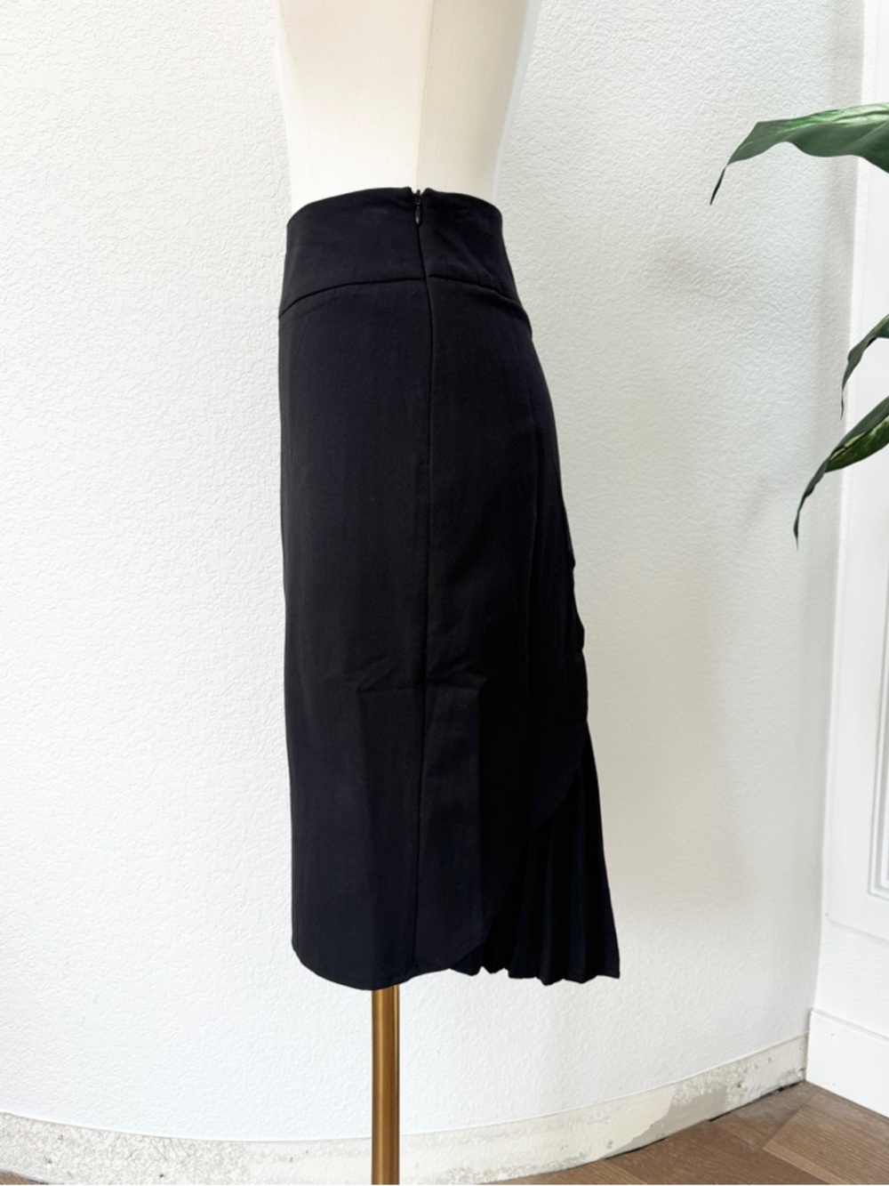 Rare Voodoo Vixen Retro 1940s Black Back Pleated Pinup Midi Skirt S Deadstock - Picture 4 of 7